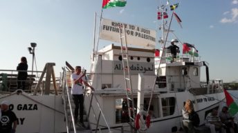 Gaza Freedom Flotilla Boat Boarded & Searched by German Coast Guard