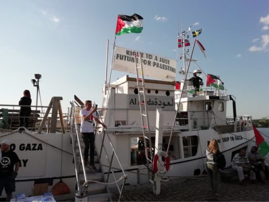 Gaza Freedom Flotilla Boat Boarded & Searched by German Coast Guard