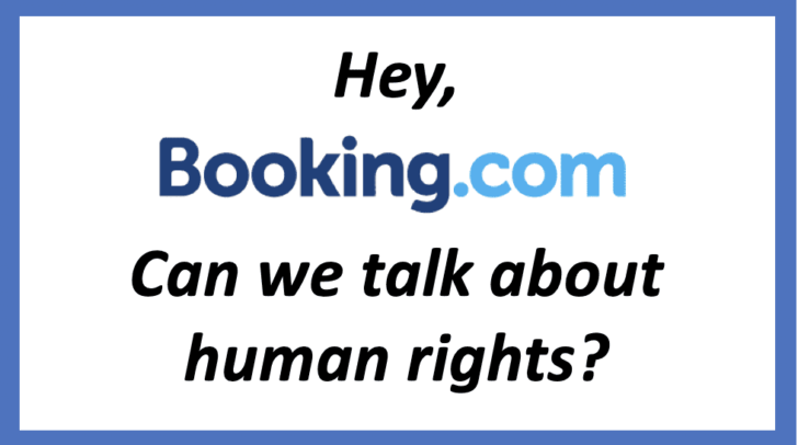 Action Alert: tell Booking.com to follow Airbnb in de-listing Israeli settlement properties