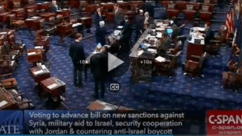 Democrats block vote on S.1 (bill for Israel) to protest inaction on government shutdown