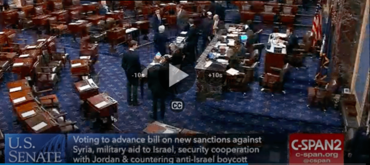 Democrats block vote on S.1 (bill for Israel) to protest inaction on government shutdown