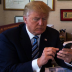 trump on cell phone