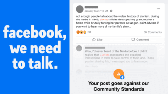 Tell Facebook: We need to be able to discuss Zionism