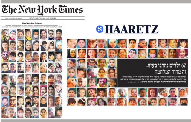 NY Times & Israeli paper feature photos of all 67 Palestinian children killed in Gaza