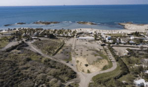 Dor beach and its parking lot in Israel, built over the mass grave of the Tantura massacre victims.