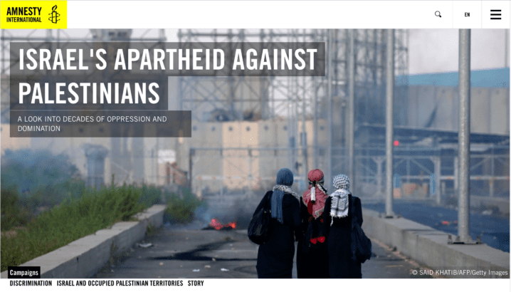 Amnesty International: Israel’s Apartheid Against Palestinians