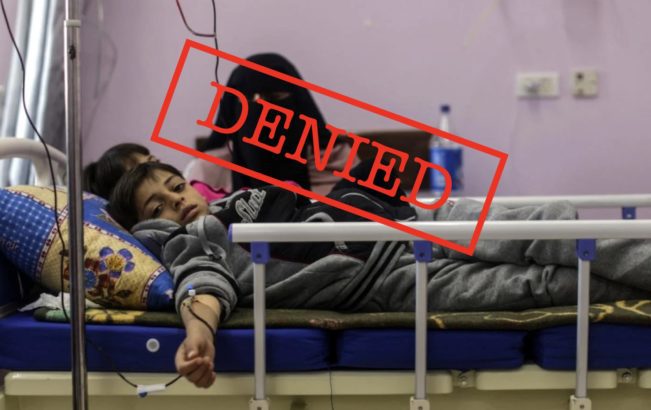 Israel’s epidemic rate of medical permit denial for Gaza’s children