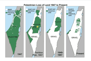 Cards featuring these maps were first created by a Quaker organization in Ann Arbor, Michigan, the Palestine-Israel Action Group. They are available from If Americans Knew here.