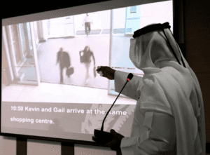 The Dubai police commander presenting evidence regarding the assassination of Mahmoud al-Mabhouh in Dubai in 2010.