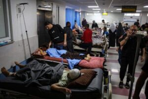 The emergency ward of Al-Shifa Hospital in Gaza City, November