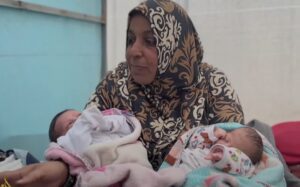 Um Mohammed Al Jibal is the grandmother of twins, Rafah