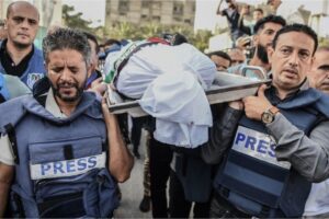 Israel's war on Gaza has included “a scale and pace of loss of media professionals’ lives without precedent,” the International Federation of Journalists recently said.