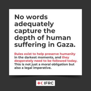 tweet from the secretary-general of the International Federation of the Red Cross