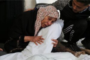 Palestinians mourn relatives killed by Israeli strikes on Rafah