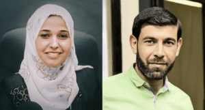 Haneen Ali al-Qutshan and Abdullah Alwan, Gazan journalists