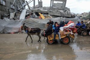 Displacement during winter rains in Gaza