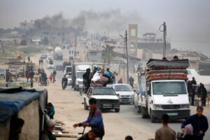 The exodus continues as people move from Rafah to middle parts of the GazaStrip, in search of safety where there is none.