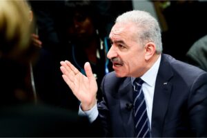 Palestinian Prime Minister Mohammad Shtayyeh speaking at the 60th Munich Security Conference in Munich, Germany earlier this month