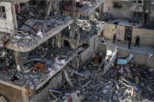 The aftermath of Israeli strikes in Rafah