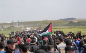 Palestinians in Gaza joined the Land Day protests near the eastern Gaza borders, March 30, 2022