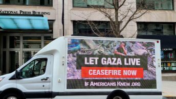 Gaza & USS Liberty Billboard Truck in Washington DC