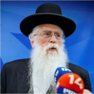 Ultra-Orthodox leader Meir Porush, last month