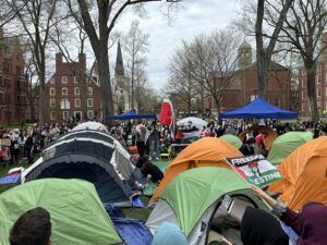 Harvard University Liberated Zone, April 24, 2024.