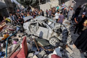 Search for survivors after Israeli strikes on Nuseirat refugee camp