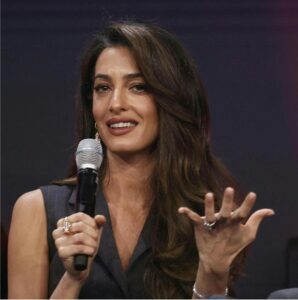 Human rights lawyer and philanthropist Amal Clooney