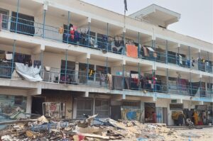 After evacuation orders from Rafah, the population in UNRWA facilities in Khan Younis alone has increased by 36%. Photos taken May 20 show families living among rubble in damaged schools, lacking tents, essential services & vital supplies. No place is safe in the Gaza Strip. ~ UNRWA