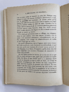 page from À Jérusalem un drapeau flottait sur la ligne de feu / In Jerusalem a flag flew on the line of fire By Jacques de Reynier