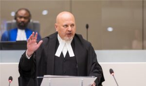 Mr Karim Asad Ahmad Khan QC taking his solemn oath as ICC Prosecutor, June 16, 2021