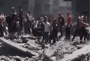 Footage shared by local media shows the destruction caused by Israel’s attack on the Shati refugee camp where at least 24 Palestinians have been reported killed.