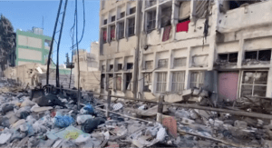 Scene of devastation in Gaza City.