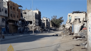 Scene of devastation in Gaza City.