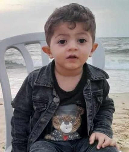 Ahmad Hussein, 2, son of Samah and Rami Hussein, who was lost while his family were fleeing Rafah, in Gaza. (Courtesy of the Hussein family)