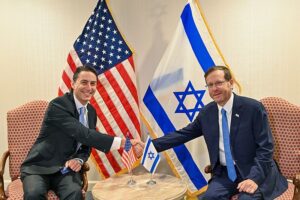 Isaac Herzog visit to to the United States, October 2022, meets with Amos Hochstein