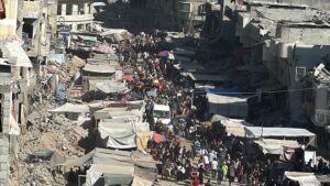 Over the last month, evacuation orders have sent hundreds of thousands of Palestinians fleeing into already crowded tent camps. The evacuations are pressing Palestinians into an ever-smaller “humanitarian zone” along the territory’s southern beachfront.