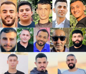 Some of this week's victims of Israel’s massive incursion in the West Bank (IMEMC)