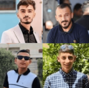 Four of the Palestinians killed overnight Monday in the West Bank.