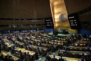 A general view of the United Nations (UN) General Assembly, in New York [Fatih Aktaş/Anadolu Agency]