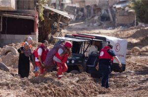 Palestine Red Crescent crews evacuate residents of Tulkarem after a 10-day Israeli siege [Handout/PRCS]