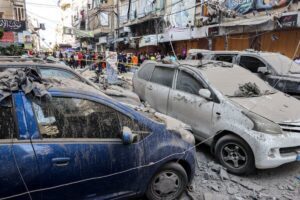 An area hit by an Israeli strike in Beirut’s southern suburbs on Tuesday.Credit...Anwar Amro/Agence France-Presse — Getty Images