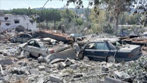 The Israeli bombardment of southern Lebanon has forced tens of thousands to flee to the country's capital of Beirut.(Anadolu via Getty Images)