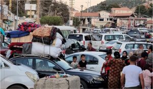 Thousands of Lebanese and Syrian people fled to Syria, many through the al-Masnaa border crossing between Lebanon and Syria, 45 km from the Syrian capital Damascus