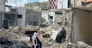 Destruction in Nur Shams refugee camp, Tulkarm, caused during a a large-scale operation carried out by Israeli forces utilizing lethal war-like tactics. Photo by OCHA, 28 August 2024