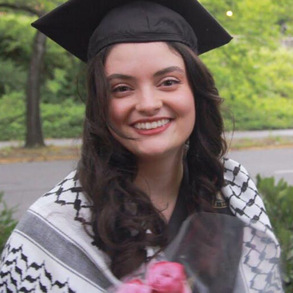 Ayşenur Ezgi Eygi, 26, was killed by Israeli forces Sept. 6 during a peaceful protest against illegal Israeli settlements in the occupied West Bank. Video evidence and witness accounts indicate that she was directly hit by an Israeli sniper.