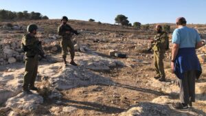 The moments before Israeli police arrest Michael Jacobsen in Masafer Yatta in occupied West Bank, on 10 October 2024