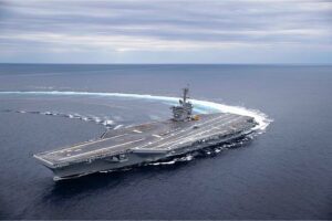 The Abraham Lincoln and its carrier strike group are currently operating in the Persian Gulf, ready to defend Israel.