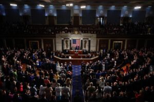 Interior of the US House of Representatives.